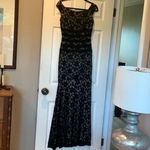 Black lace formal dress